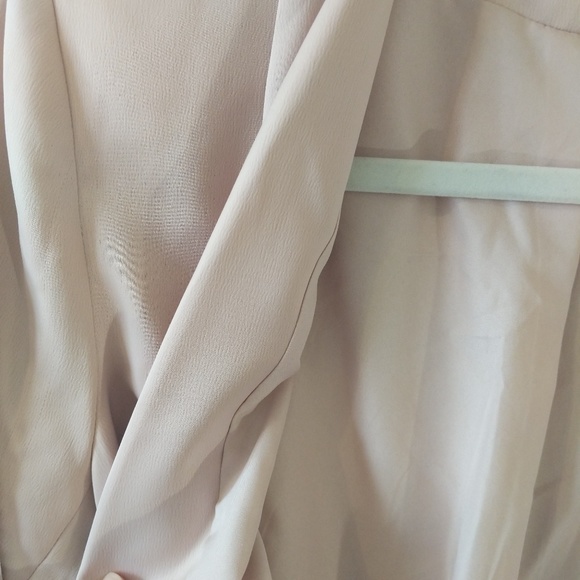 Silky Pale Pink Blazer Jacket - Picture 2 of 5
